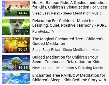 Guided Meditation, Music & Stories for children - 50 videos