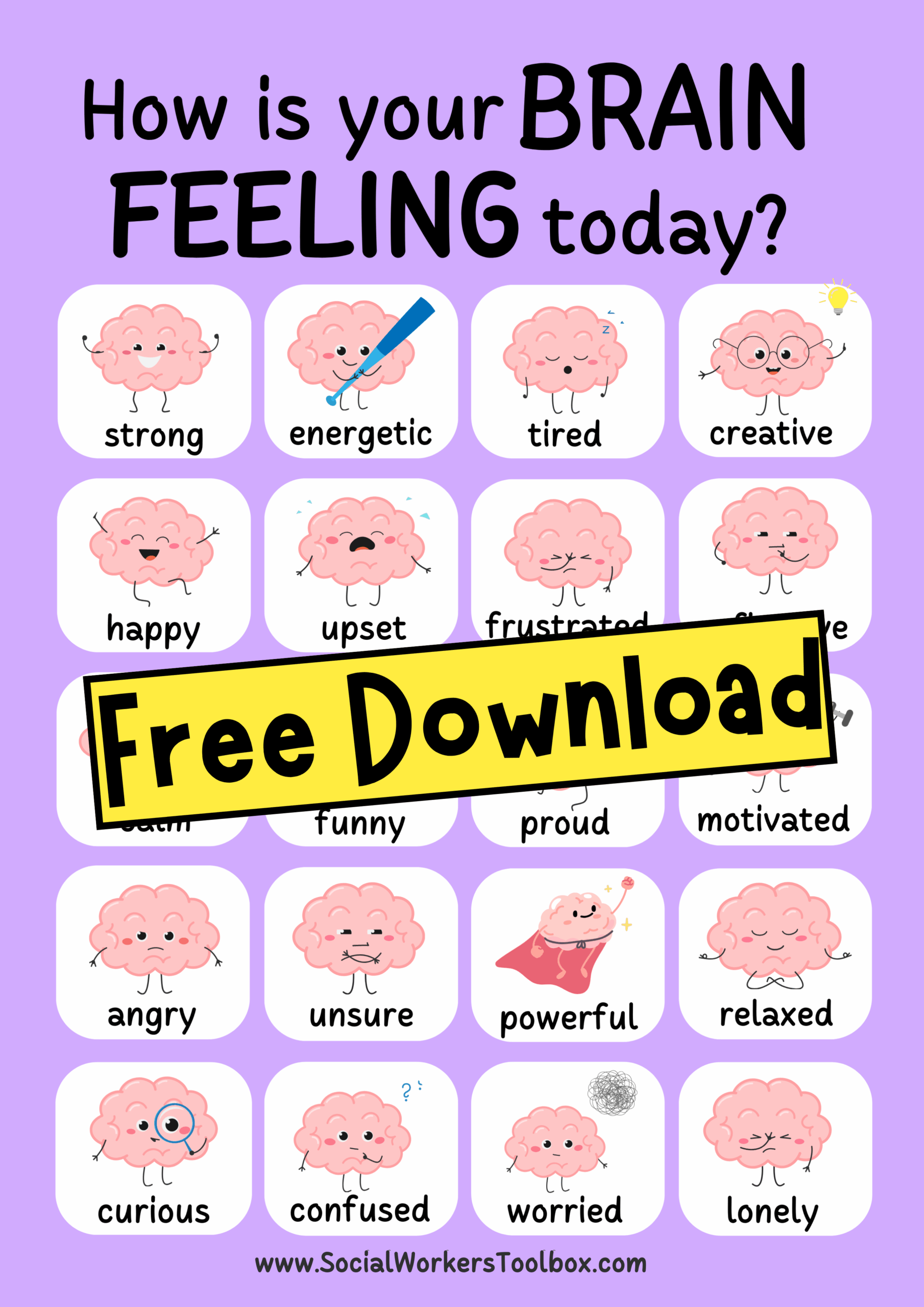 How Is Your Brain Feeling Poster free print