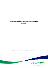 Home safety check - risk assessment (Template)