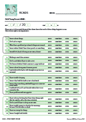 Revised Children's Anxiety and Depression Scale (and Subscales) (RCADS)