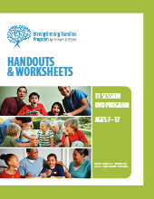 "Strengthening Families Program: Handouts & Worksheets" is a comprehensive resource that supports the Strengthening Families Program for children aged 7-17. The program aims to enhance family relationships and develop essential life skills in children. This booklet contains a wide range of handouts and worksheets organised into various lessons. Each lesson focuses on a specific aspect of family dynamics and personal development. The handouts and worksheets provided in this resource offer practical tools and activities that parents and caregivers can utilise to engage their children in meaningful discussions and promote positive behavior. They encourage the development of essential pro-social skills necessary for successful life outcomes. Click here to view/download CONTENTS: INTRODUCTIONThe Happy Family—Healthy Brain ConnectionEssential SkillsKeeping Your Family Safe and HappyFamily Conversation JarPlanning for Family DinnersMy TimeStomping the ANTsUnderstanding Brain DevelopmentHow to Have a Healthy BrainFour Family FunMindfulness, Part 1Mindfulness, Part 2Mindfulness, Part 3Mindfulness, Part 4 LESSON 1Look for and Compliment the Good DailyLook for and Compliment the Good, Tracking Sheet—AdultLook for and Compliment the Good, Tracking Sheet—ChildLook for and Compliment the Good, Tracking Sheet—TeenThe Power of Praising and Ignoring40 Phrases That PraiseThree Easy Instant Stress-BustersWhat Makes Our Family Strong—Our Family TreeWhat Makes Our Family Strong—Family Tree LeavesWhat Makes Our Family Strong—Personal and Family StrengthsLesson 1 Pro-Social Skills for a Successful Life LESSON 2Communicate with Love and UnderstandingThree Easy Communication Skills, Tracking Sheet—AdultThree Easy Communication Skills, Tracking Sheet—TeenThree Easy Communication Skills, Tracking Sheet—ChildThe Listening StickBeing Assertive Pays OffBanishing Communication Boulders—The Dirty DozenBanishing Communication Boulders—Family AgreementBanishing Communication Boulders GameFamily Meeting Agenda and RulesApologiesForgivenessTips for Talking with TeensSafe and Cool ConversationsThe Problem PassLesson 2 Pro-Social Skills for a Successful Life LESSON 3The Five Rs for a Happy HomeOur Family Rules!Family-Friendly Rules, Tracking Sheet—TeenFamily-Friendly Rules, Tracking Sheet—ChildTrack and Reward for Good BehaviorMaking Rewards RewardingReward JarFamily Responsibilities and ChoresChore ChartWhat Chores Can Young Kids Do?Stress-Busting RoutinesHappy Family RitualsTrack and Reward for Good Behavior—Bee Good ChartTrack and Reward for Good Behavior—High-5sTrack and Reward for Good Behavior—Brain Gain ChartTrack and Reward for Good Behavior—Earning Your StripesRewards SpinnerLesson 3 Pro-Social Skills for a Successful Life LESSON 4Limits and ConsequencesPositive DisciplineChoosing Effective Negative ConsequencesChore JarCalm Consequences Reduce Conflict, Tracking Sheet—AdultI Stayed Calm! Tracking Sheet—TeenI Stayed Calm! Tracking Sheet—ChildLesson 4 Pro-Social Skills for a Successful LifeSkills for Successful Parenting—Handling Stressful SituationsSkills for Successful Parenting—Correcting BehaviorTrack and Reward for Positive Practice—Brain Gain ChartTrack and Reward Positive Practice—High-5sTrack and Reward for Positive Practice—Bee Good Chart LESSON 5Problem Solving and Negotiation SkillsProblem Solving WorksheetWin-Win Negotiation WorksheetPre-Problem Solving StepsPre-Problem Solving WorksheetThe 5 Cs to Stay Smart and SafeLesson 5 Pro-Social Skills for a Successful Life LESSON 6Stress and Anger Management SkillsManaging Stress—Causes, Symptoms, ReducersManaging Stress—Relaxation TechniquesManaging Stress—Stress TestCalm Anger by Rethinking Your “Stories”Tracking and Taming the Anger Monster—Five Simple StepsTracking and Taming the Anger Monster—Applying the StepsTracking and Taming the Anger Monster—Worksheet for KidsStep Out of Anger—InstructionsStep Out of Anger—Step OneStep Out of Anger—Step TwoStep Out of Anger—Step ThreeStep Out of Anger—Step FourStep Out of Anger—Step FiveFace Up to Your FeelingsFamily Agreement for Dealing with ConflictBuilding Emotional ControlLesson 6 Pro-Social Skills for a Successful Life, Part 1Lesson 6 Pro-Social Skills for a Successful Life, Part 2Lesson 6 Pro-Social Skills for a Successful Life, Part 3 LESSON 7Goals and Contracts to Change BehaviorHelping Kids Change for the BetterAchieving My Goals and DreamsMaking S.M.A.R.T. GoalsMy GoalsContract for ChangeAssessing Strengthsand SkillsTime Master—Achieving Your GoalsTips for School SuccessMy Homework RoutineBudget and Tracking SheetLesson 7 Pro-Social Skills for a Successful Life, Part 1Lesson 7 Pro-Social Skills for a Successful Life, Part 2Discover and Share Your Talents and Gifts LESSON 8No Alcohol, Tobacco or Other Drugs (A.T.O.D.)Keeping Kids Alcohol- and Drug-FreeAlcohol Harms a Teen’s Developing BrainMarijuana Harms Brain DevelopmentI Can Have a Healthy, Powerful BrainFamily Protective StrategiesThe 5 Cs to Stay Smart and SafeFamily Freedom PledgeFreedom Pledge to Never Drink and DriveLesson 8 Pro-Social Skills for a Successful LifeThe Risks of Prescription Drug Abuse LESSON 9Choosing Good Friends and Monitoring ActivitiesThe 5 Cs to Stay Smart and SafeMaking and Becoming a Good FriendI Can Be a Good FriendStop Bullying!Monitoring Kids’ ActivitiesAssess Your Child’s Risk for A.T.O.D. useLesson 9 Pro-Social Skills for a Successful Life LESSON 10Values, Traditions, and ServiceFun Family TraditionsI Can ContributeI Have Power to Do GoodShield Your Family by Sharing Your ValuesKeeping the Changes We’ve MadeLesson 10 Pro-Social Skills for a Successful LifeTalking with Your Kids about Sex MARRIAGE AND RELATIONSHIP TIPS1 Creating Stable Families, Part 12 Creating Stable Families, Part 2 (Foundation, romance wheel, fence)3 Creating Stable Families, Part 3 (House)4 Couple’s Time: Questions to Reconnect5 Making Happy Marriages, Part 1 (Skills and attitudes)6 Making Happy Marriages, Part 2 (Plan for increasing love, correcting errors)7 Making Happy Marriages, Part 3 (Tips for dealing with toxic behavior) Click here to view/download