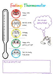 Feelings thermometer free worksheet