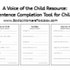 A Voice of the Child Resource Sentence Completion Tool for Children