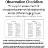 Attachment and Bonding Observation Checklist to support assessment of parent carer child relationship free download pdf