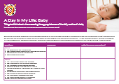 Daily Routine Assessment Tool A Day in My Life Baby social work resource