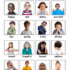 Face Emotions Sheet Poster Feelings Kids Children