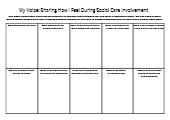 My Voice Sharing Worksheet How I Feel During Social Care Involvement