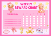 Weekly reward chart princess